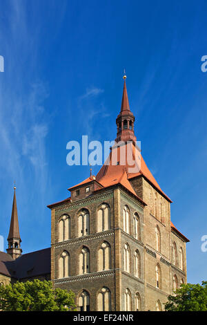 St. Mary's Church in Rostock (Germany). Stock Photo