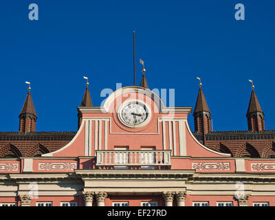 Detail of the town hall in Rostock (Germany). Stock Photo