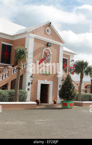 Town Hall, Kings Square, St George's, Bermuda Stock Photo