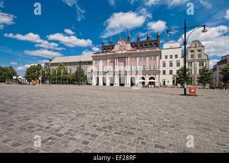 The town hall in Rostock (Germany) Stock Photo