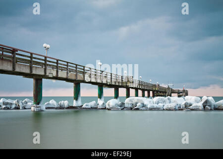 Winter on shore of the Baltic Sea Stock Photo