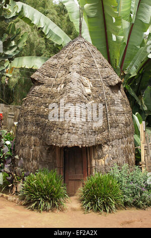 Traditional houses of Dorze people, Ethiopia, Africa Stock Photo