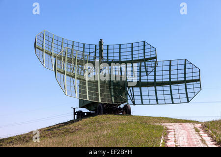 Military russian radar station against blue sky Stock Photo - Alamy