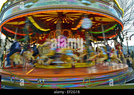 Merry go round at the Embankment London UK Stock Photo