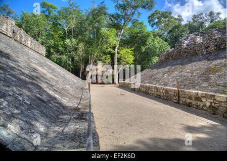 Ball Court, Coba Archaeological Site, Quintana Roo, Mexico Stock Photo