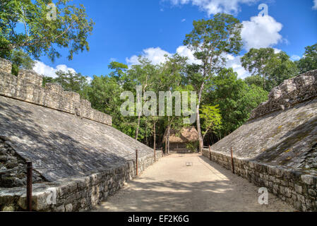 Ball Court, Coba Archaeological Site, Quintana Roo, Mexico Stock Photo