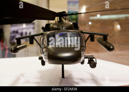Model of Sikorsky UH-60 Black Hawk utility helicopter used by US Coast Guard Stock Photo