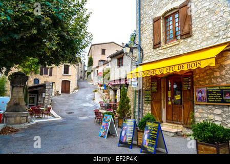 old centre of trigance in verdon france with bakery Stock Photo