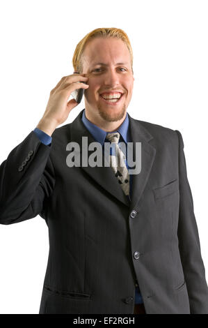 Businessman talking on cellular phone Stock Photo