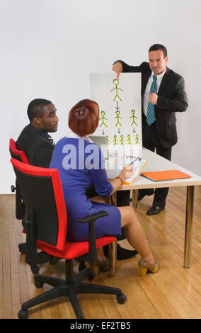 Businessman giving a presentation Stock Photo