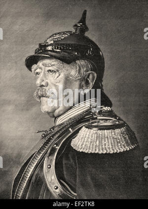 Otto Eduard Leopold von Bismarck-Schoenhausen; Prince of Bismarck; 1815-1898; Prime Minister of Prussia and first Chancellor of Stock Photo