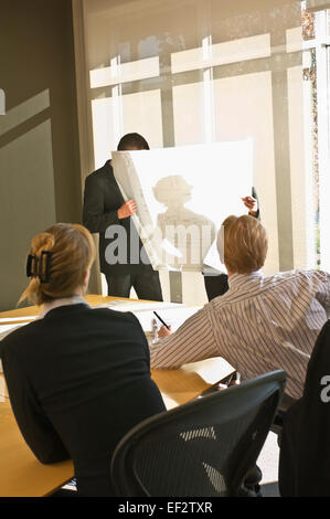 Architects in a business meeting Stock Photo