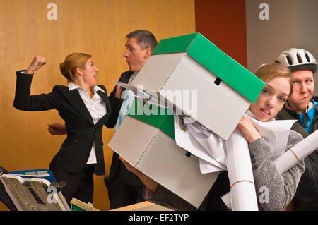 Chaotic business office Stock Photo