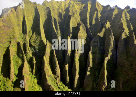 Aerial view of the Napali coast, Kauai, Hawaii, USA Stock Photo