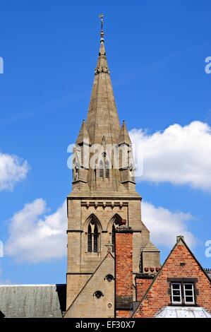 Nottingham Cathedral church of St Barnabas spire, Nottingham, Nottinghamshire, England, UK, Western Europe. Stock Photo