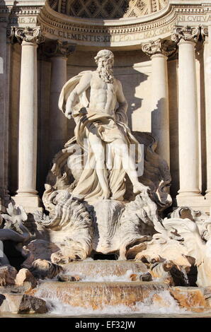 Detail of Trevi Fountain in Rome, Italy Stock Photo