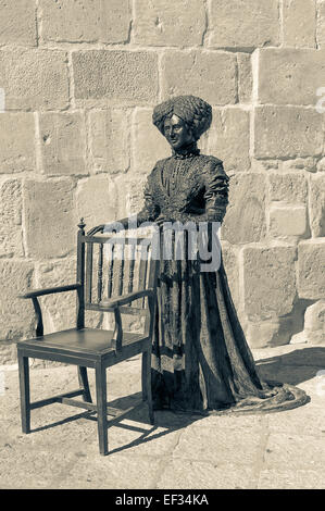 Statue of Leonor Izquierdo, wife Machado. Soria, Castilla y Leon, Spain, Europe. Stock Photo