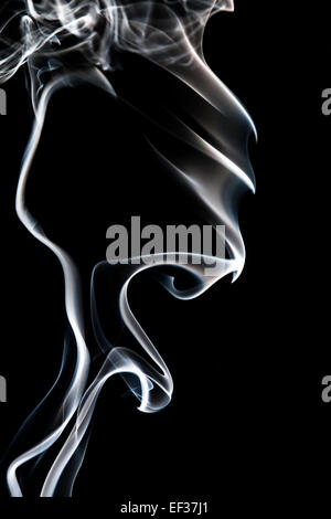 smoke form black smoky beautiful Stock Photo