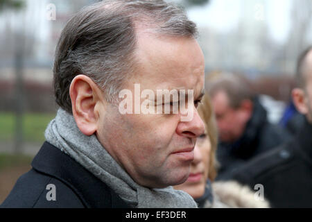 Norwegian parliament head Olemic Thommessen (pictured), who is visiting the Czech Republic, declined to comment on the case of two sons taken from their Czech parents in 2011 by the Norwegian child welfare service. Thommessen said that this problem should be solved with the Foreign Ministry in Steti, Czech Republic, January 26, 2015 where he visits a press conference focusing on social exclusion and Government agency for social inclusion. (CTK Photo/Ondrej Hajek) Stock Photo