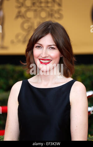 Kelly Macdonald arrives at the 21st annual Screen Actors Guild Awards - SAG Awards - in Los Angeles, USA, on 25 January 2015. Photo: Hubert Boesl/dpa - NO WIRE SERVICE - Stock Photo