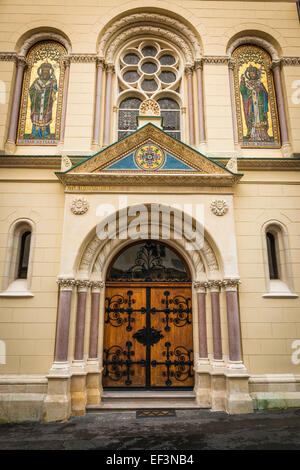 Saint Catherine Church in old town Gradec, Zagreb, Croatia Stock Photo
