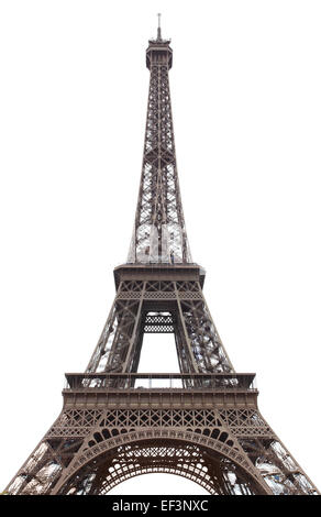 Eiffel tower isolated over the white background Stock Photo - Alamy