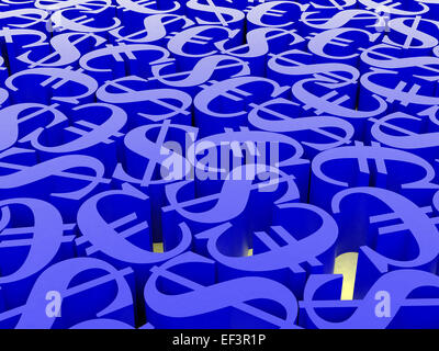 High resolution image. 3d rendered illustration. 3d symbol euro and dollar. Stock Photo