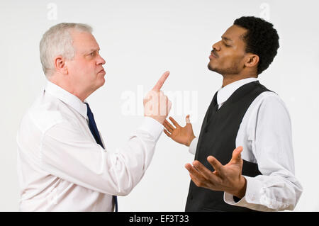 Two men arguing Stock Photo