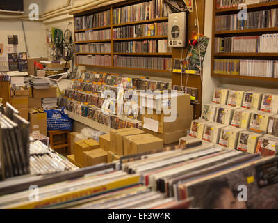 Hong Kong 2015 - music vinyl records in shop Stock Photo