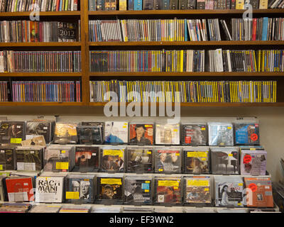 music CDs for sale at a music shop in Hong Kong Stock Photo