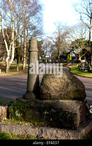 A lighthouse gravestone, Witton Cemetery, Birmingham, UK Stock Photo