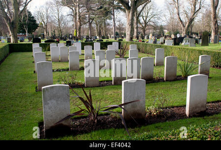 War graves in Witton Cemetery, Birmingham, UK Stock Photo