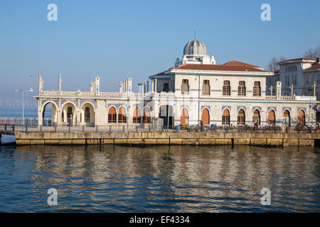 Ferry bridge in Prince Island Buyukada the biggest island in Istanbul Stock Photo