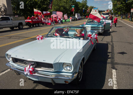 Polish American parade Philadelphia PA Stock Photo