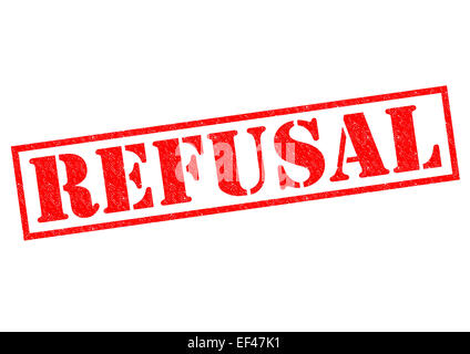 REFUSAL red Rubber Stamp over a white background. Stock Photo