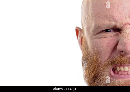 angry man, isolated on white background Stock Photo