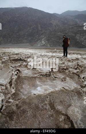 Hiker In Badlands, Death Valley National Park, USA Stock Photo - Alamy