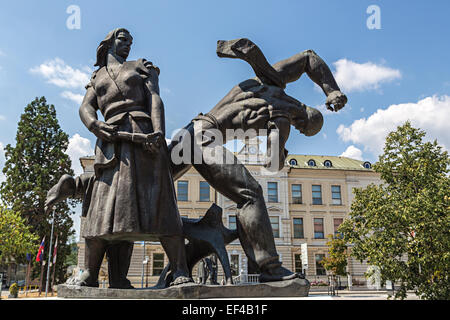 Soviet influence statues, Kranj, Slovenia Stock Photo