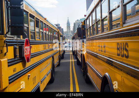 yellow school bus Stock Photo