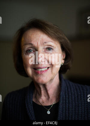 Krakow, Poland. 26th Jan, 2015. Survivor Eva Umlauf from Munich (Germany) poses for a photograph ahead of the upcoming 70th anniversary of the liberation of the camp KL Auschwitz-Birkenau in a hotel room in Krakow, Poland, 26 January 2015. Photo: Rolf Vennenbernd/dpa/Alamy Live News Stock Photo