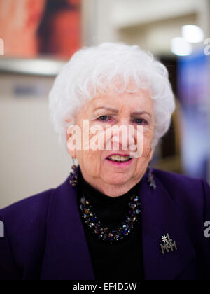 Krakow, Poland. 26th Jan, 2015. Survivor Miriam Ziegler from Canada poses for a photograph ahead of the upcoming 70th anniversary of the liberation of the camp KL Auschwitz-Birkenau in a hotel room in Krakow, Poland, 26 January 2015. Photo: Rolf Vennenbernd/dpa/Alamy Live News Stock Photo