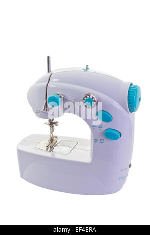 Electric Sewing Machine isolated on white background and clipping path Stock Photo