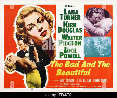 The Bad and the Beautifull - Lana Turner ; Kirk Douglas - Movie Poster Stock Photo