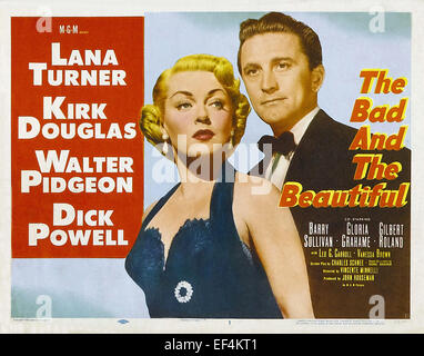 The Bad and the Beautifull - Lana Turner ; Kirk Douglas - Movie Poster Stock Photo
