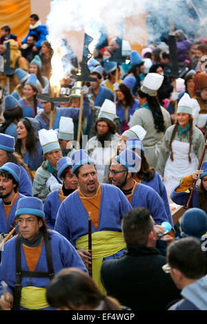 The traditional Spanish Three Kings Parade (Cabalgata de los Reyes