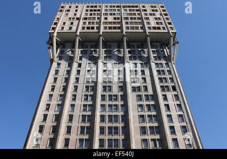 Velasca Tower, modern landmark building in Milan, Italy Stock Photo