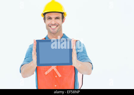 Architect holding digital tablet Stock Photo