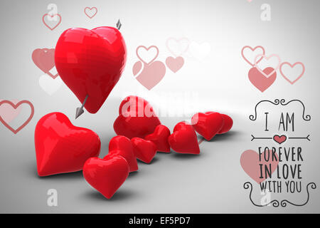 Composite image of valentines message Stock Photo