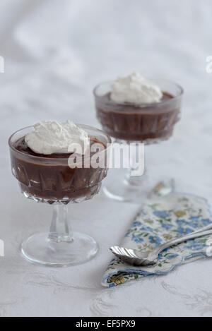 Chocolate Pudding Stock Photo