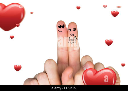 Composite image of fingers crossed like a couple Stock Photo